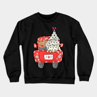 christmas tree and reindeer Crewneck Sweatshirt